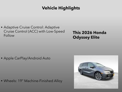 New 2026 Honda Odyssey Elite image 10