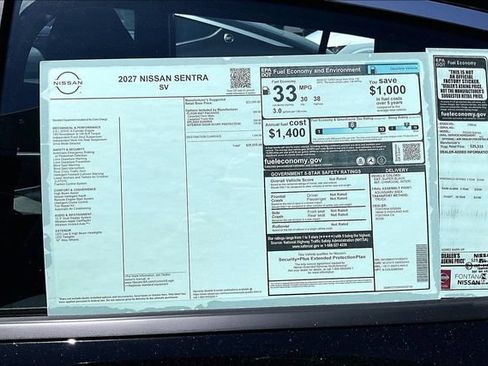 New 2027 Nissan Sentra SV FWD image 12