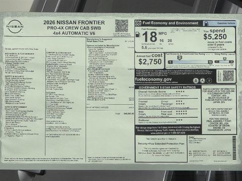 New 2026 Nissan Frontier PRO-4X w/ Pro Premium Package AWD/4WD image 43