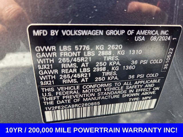 Used 2024 Volkswagen Atlas Cross Sport SEL Premium R-Line AWD/4WD image 20