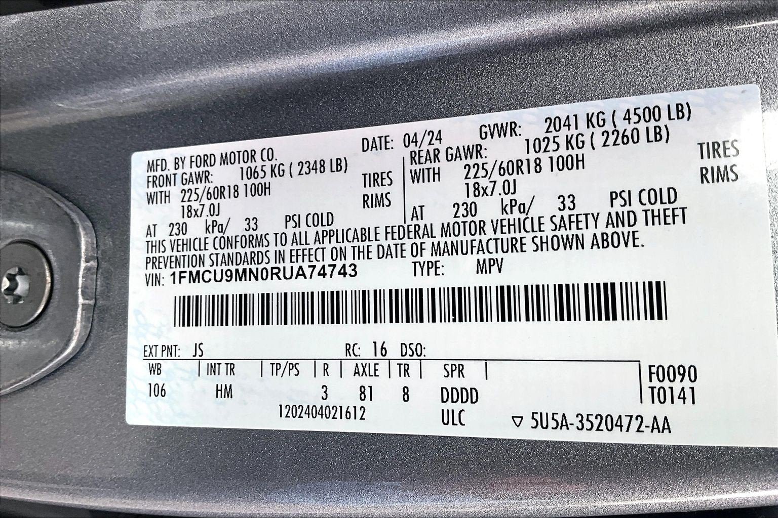 Used 2024 Ford Escape ST-Line AWD/4WD image 28
