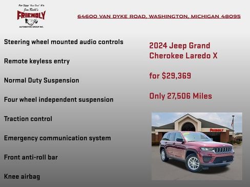 Used 2024 Jeep Grand Cherokee Laredo X w/ Luxury Tech Group I AWD/4WD image 20