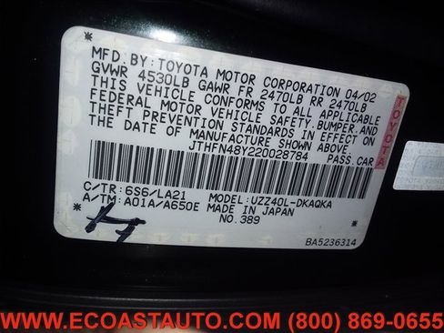 Used 2002 Lexus SC 430 Convertible image 17