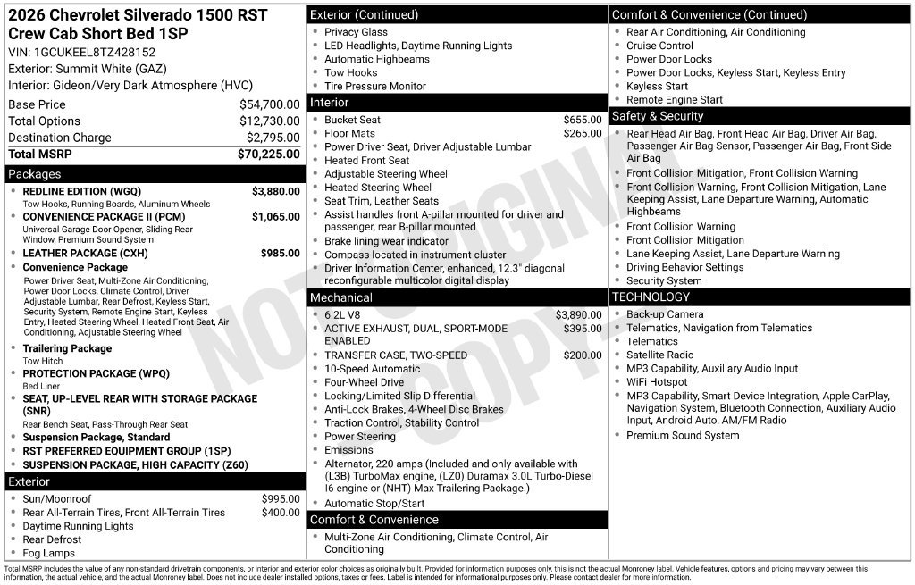 New 2026 Chevrolet Silverado 1500 RST w/ Redline Edition AWD/4WD image 33