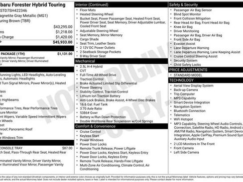 Certified 2025 Subaru Forester Touring w/ Touring Package AWD/4WD image 5