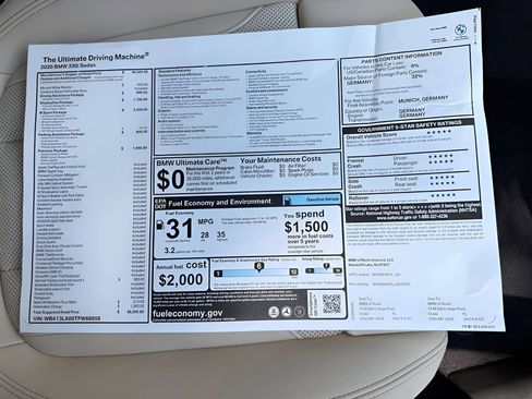 New 2026 BMW 330i Sedan w/ M Sport Package RWD image 24