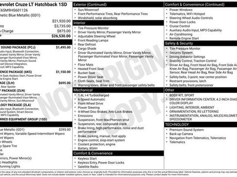 Used 2017 Chevrolet Cruze LT w/ Sun And Sound Package FWD image 2