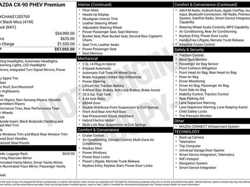 Certified 2025 MAZDA CX-90 Plug-In Hybrid w/Premium Sport AWD/4WD image 19