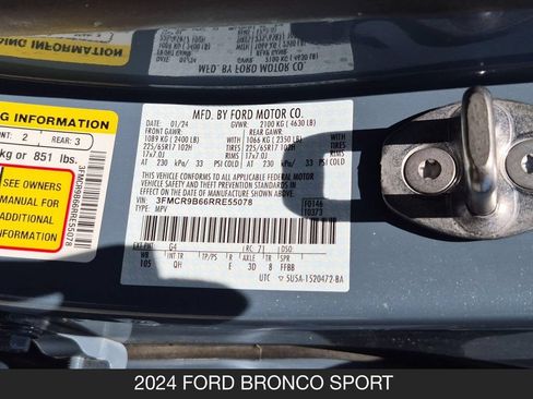 Used 2024 Ford Bronco Sport Big Bend w/ Convenience Package AWD/4WD image 25
