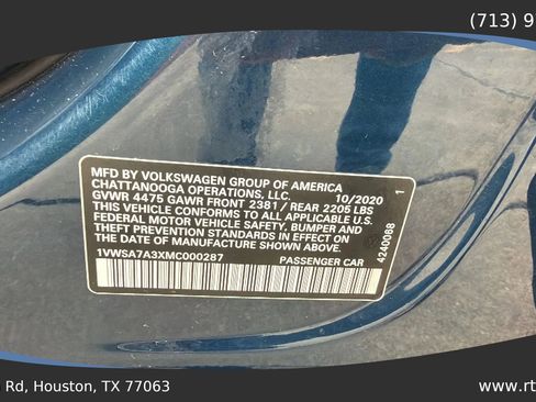 Used 2021 Volkswagen Passat 2.0T SE image 38