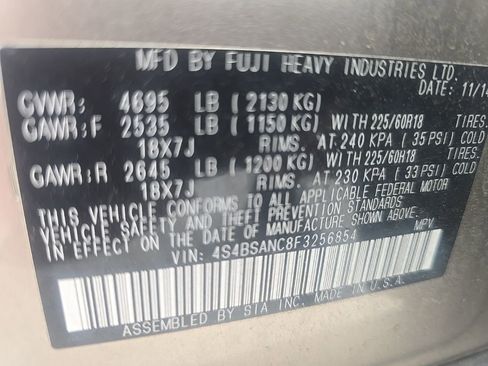 Used 2015 Subaru Outback 2.5i Limited image 13