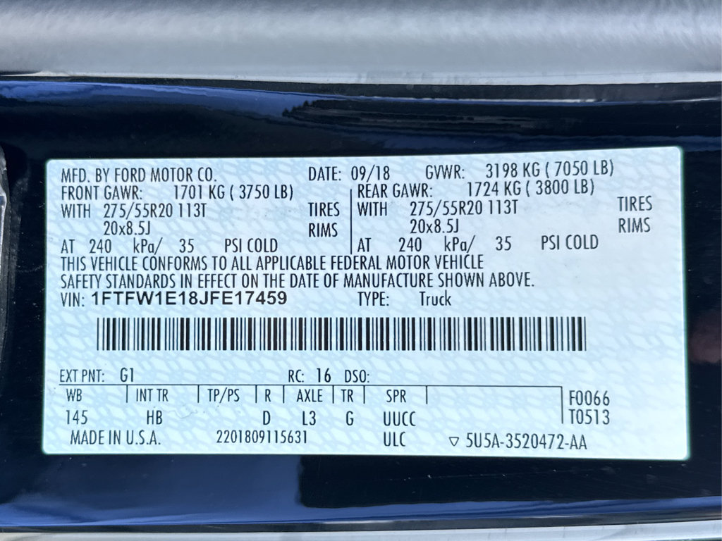 Used 2018 Ford F150 Lariat w/ Equipment Group 502A Luxury AWD/4WD image 30