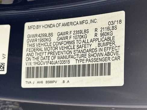 Used 2018 Honda Accord EX image 12