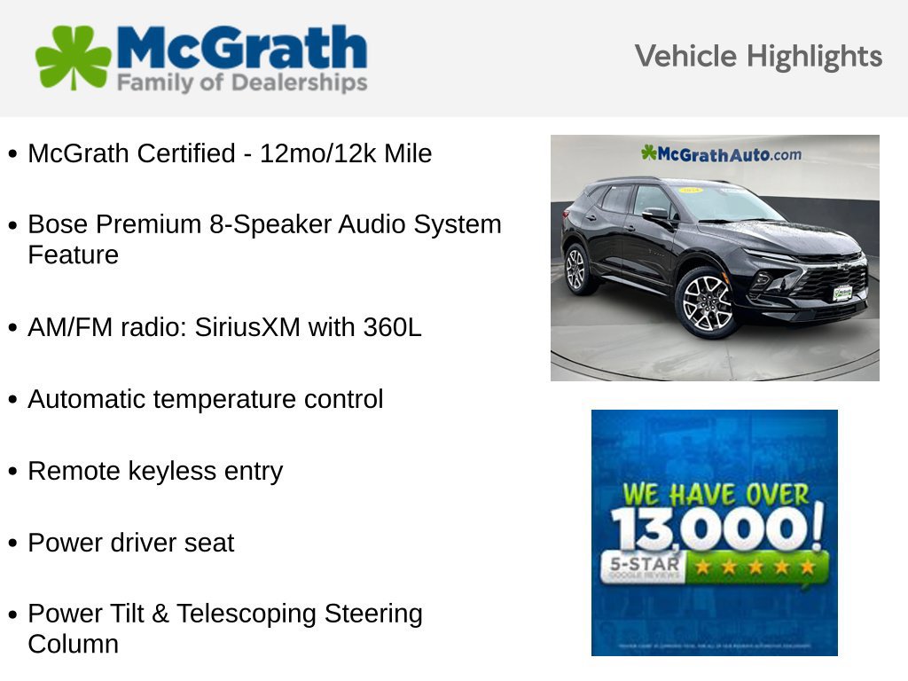 Used 2024 Chevrolet Blazer RS w/ Enhanced Convenience Package AWD/4WD image 6