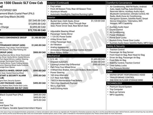 Used 2023 RAM 1500 Classic SLT w/ Electronics Convenience Group AWD/4WD image 4