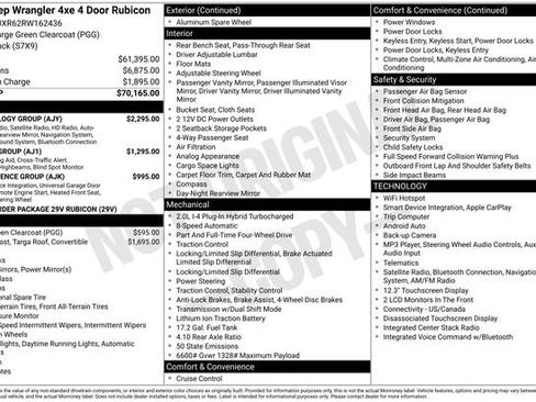 Used 2024 Jeep Wrangler Unlimited Rubicon 4xe w/ Technology Group AWD/4WD image 16
