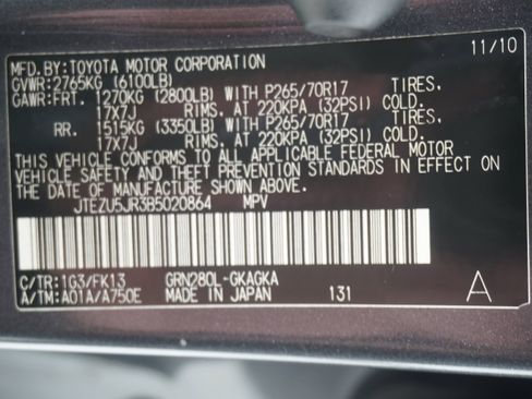 Used 2011 Toyota 4Runner SR5 w/ Convenience Pkg RWD image 25