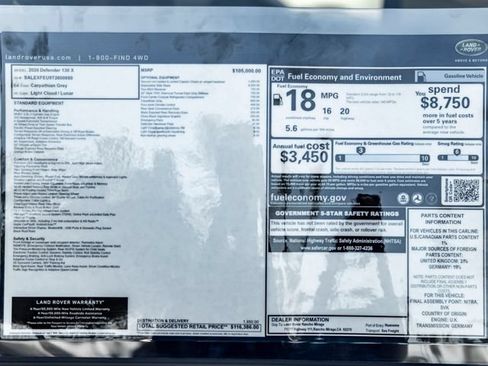 New 2026 Land Rover Defender 130 X AWD/4WD image 45