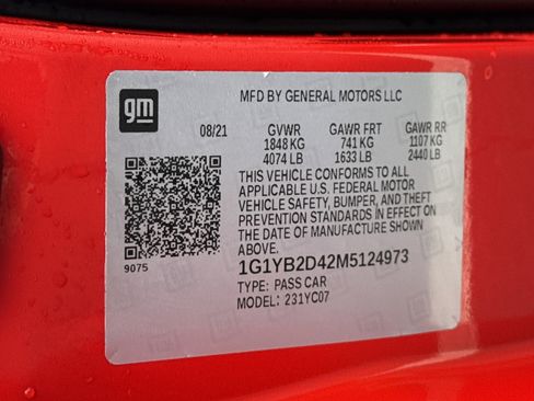 Certified 2021 Chevrolet Corvette Stingray Preferred Cpe w/ Z51 Performance Package image 34