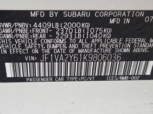 Used 2019 Subaru WRX STI Limited image 11