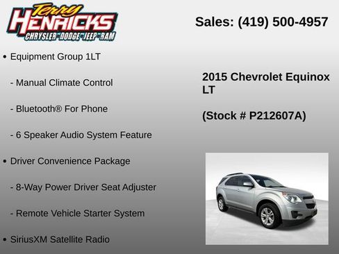 Used 2015 Chevrolet Equinox LT w/ Driver Convenience Package FWD image 12