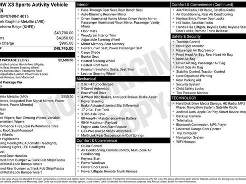 Used 2022 BMW X3 sDrive30i w/ Premium Package 2 image 11