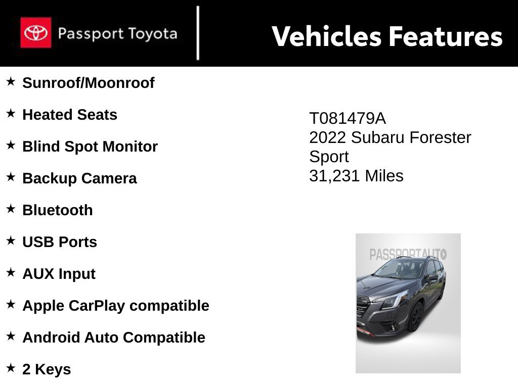 Used 2022 Subaru Forester Sport AWD/4WD image 10