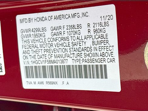 Used 2021 Honda Accord EX-L image 30
