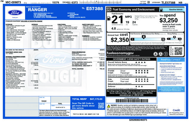 New 2026 Ford Ranger XLT AWD/4WD image 15