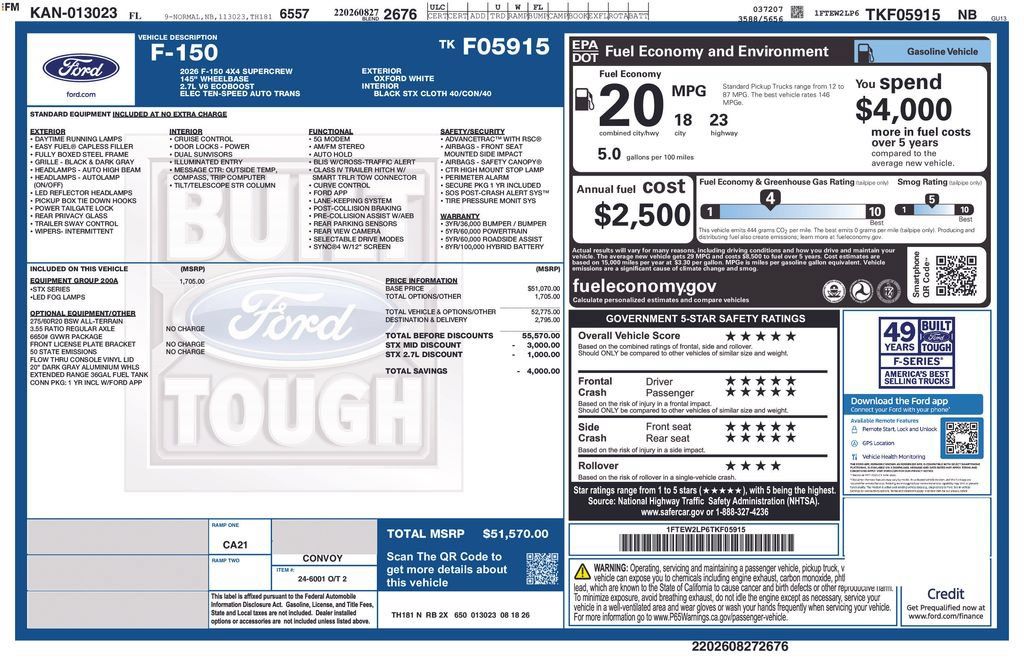 New 2026 Ford F150 STX w/ Equipment Group 200A AWD/4WD image 11