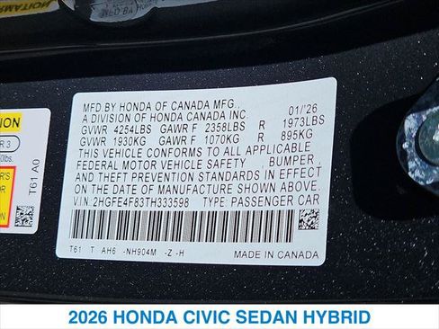 Certified 2026 Honda Civic Sport image 26