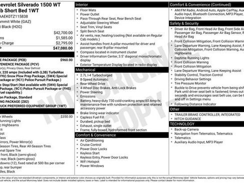 New 2026 Chevrolet Silverado 1500 W/T w/ WT Value Package RWD image 4