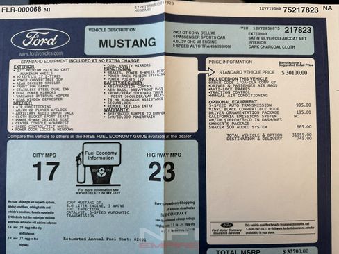 Used 2007 Ford Mustang GT Premium image 65