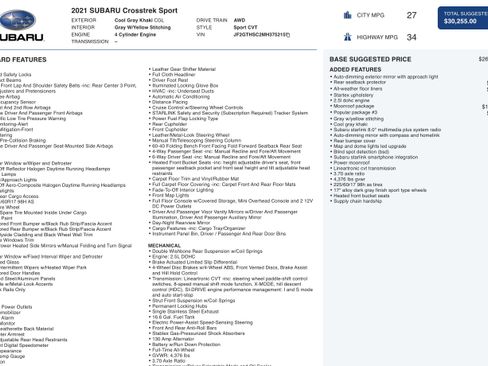 Used 2021 Subaru Crosstrek 2.5i Sport w/ Moonroof Package image 5