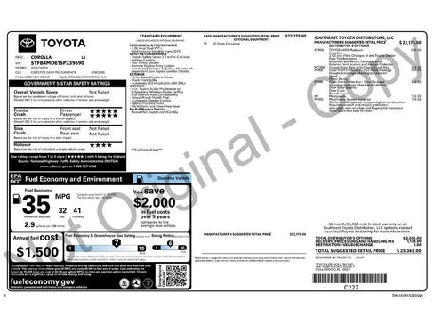 Used 2025 Toyota Corolla LE FWD image 2