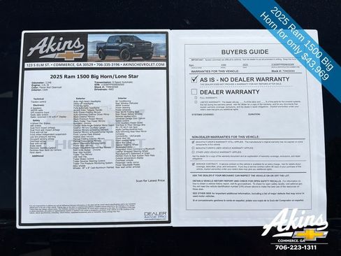 Used 2025 RAM 1500 Big Horn AWD/4WD image 13