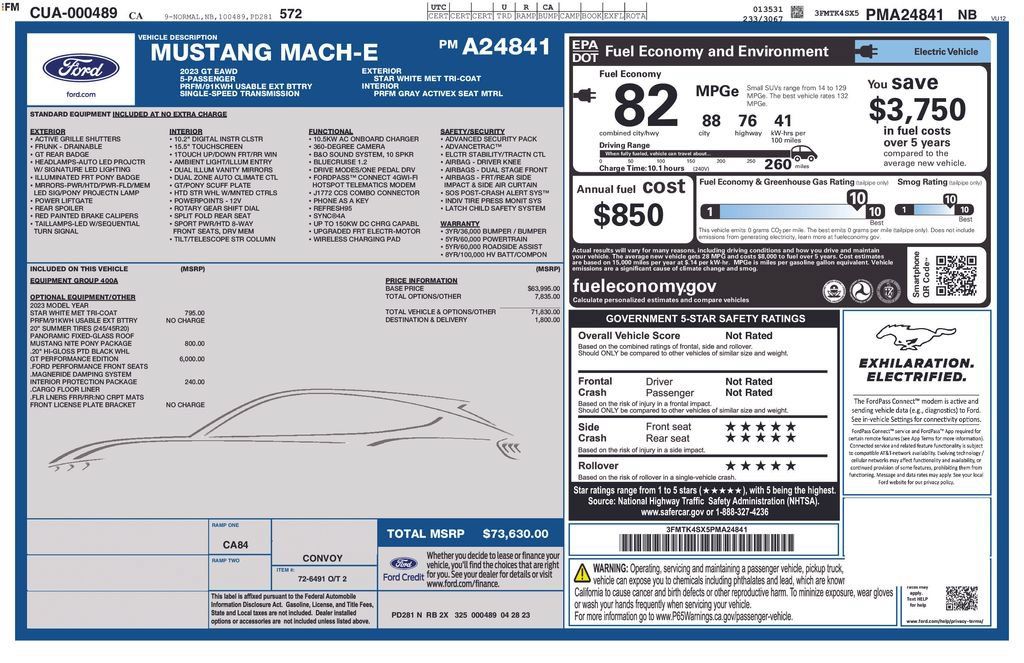 Used 2023 Ford Mustang Mach-E GT w/ GT Performance Edition AWD/4WD image 3