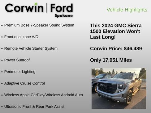 Used 2024 GMC Sierra 1500 Elevation w/ Elevation Premium Package AWD/4WD image 15