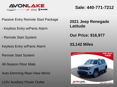 Used 2021 Jeep Renegade Latitude w/ Convenience Group image 18