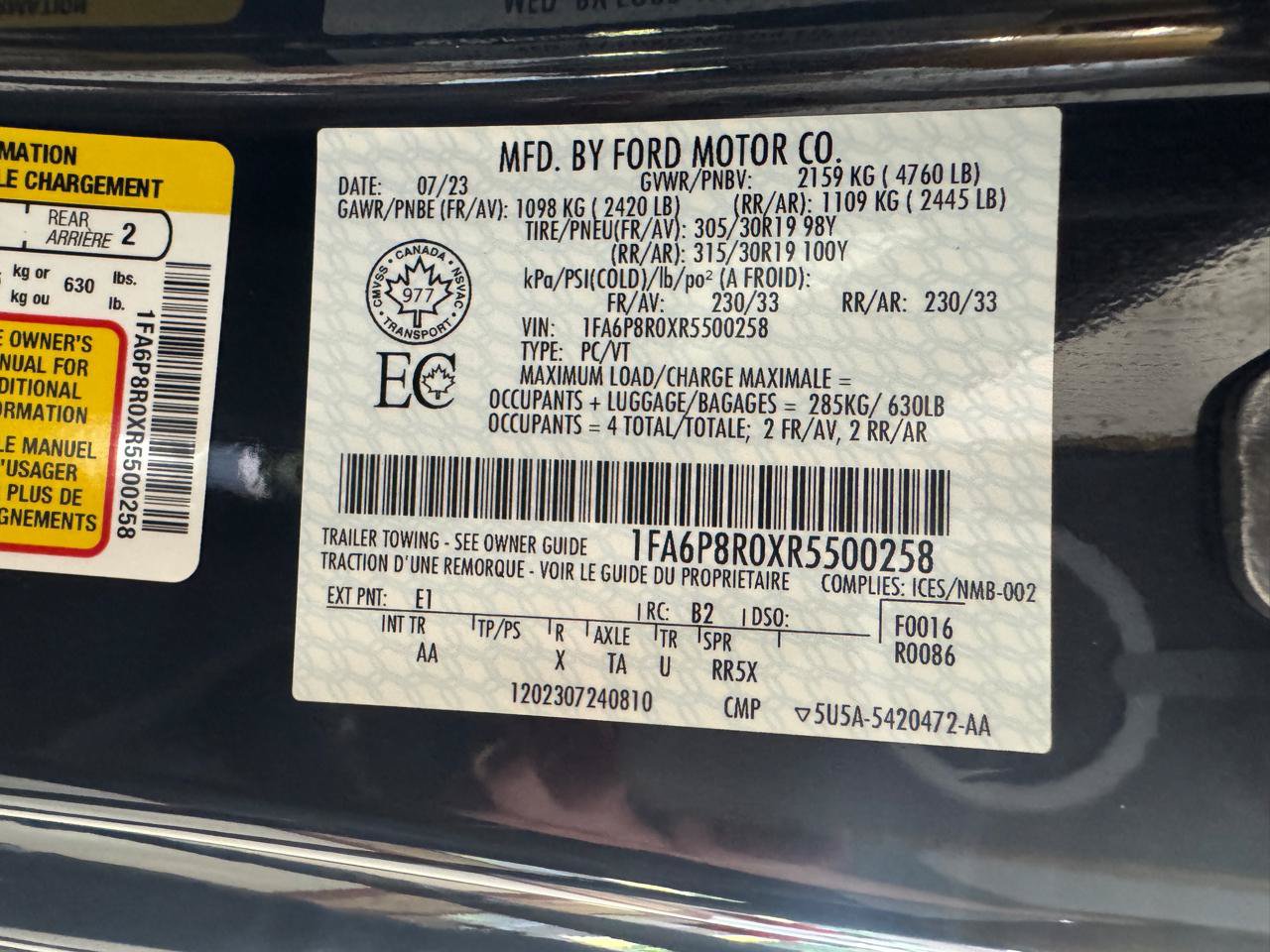 Used 2024 Ford Mustang Dark Horse w/ Dark Horse Handlin Package RWD image 40