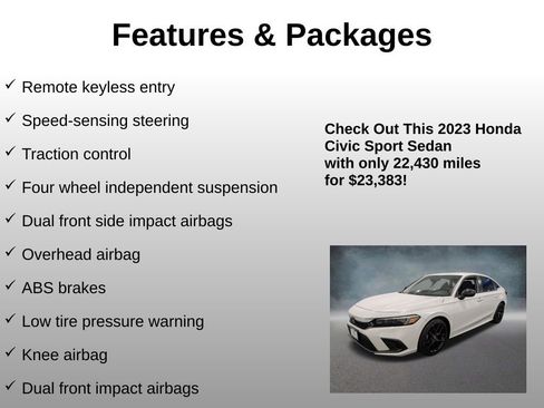 Certified 2023 Honda Civic Sport image 12