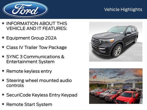 Used 2022 Ford Explorer XLT w/ Equipment Group 202A image 5