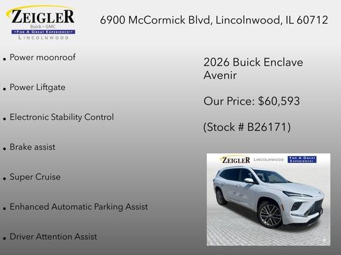 New 2026 Buick Enclave Avenir w/ Super Cruise Package AWD/4WD image 18