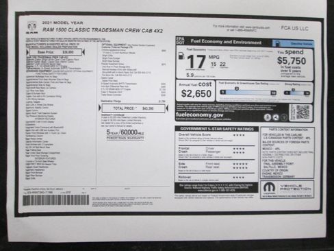 Used 2021 RAM 1500 Tradesman w/ Popular Equipment Group RWD image 4