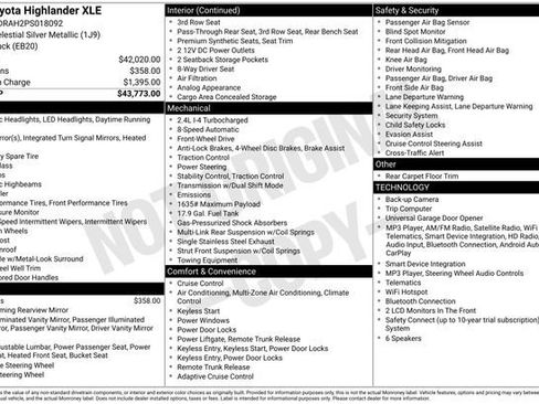 Used 2023 Toyota Highlander XLE FWD image 2