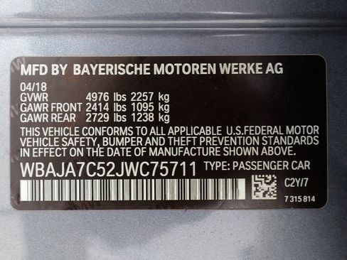 Used 2018 BMW 530i xDrive w/ M Sport Package image 70