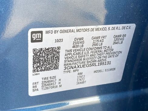 Certified 2024 Chevrolet Equinox LT w/ LPO, Floor Liner Package image 24