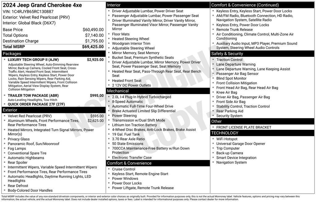 New 2024 Jeep Grand Cherokee Limited 4xe w/ Luxury Tech Group II AWD/4WD image 6