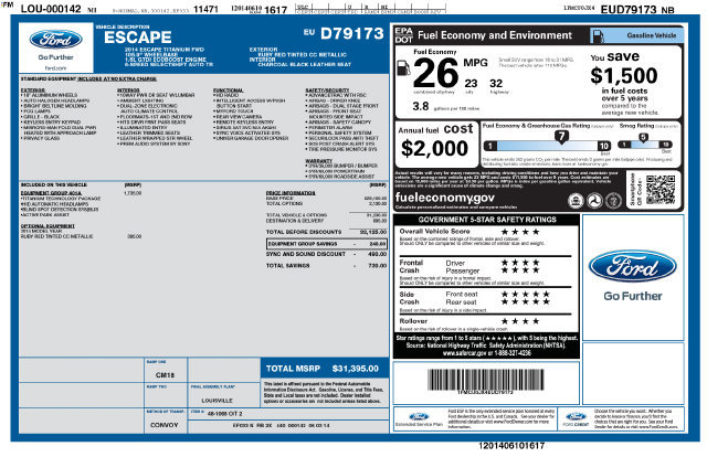 Used 2014 Ford Escape Titanium w/ Equipment Group 401A FWD image 36