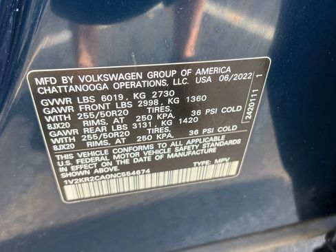Used 2022 Volkswagen Atlas SE AWD/4WD image 26